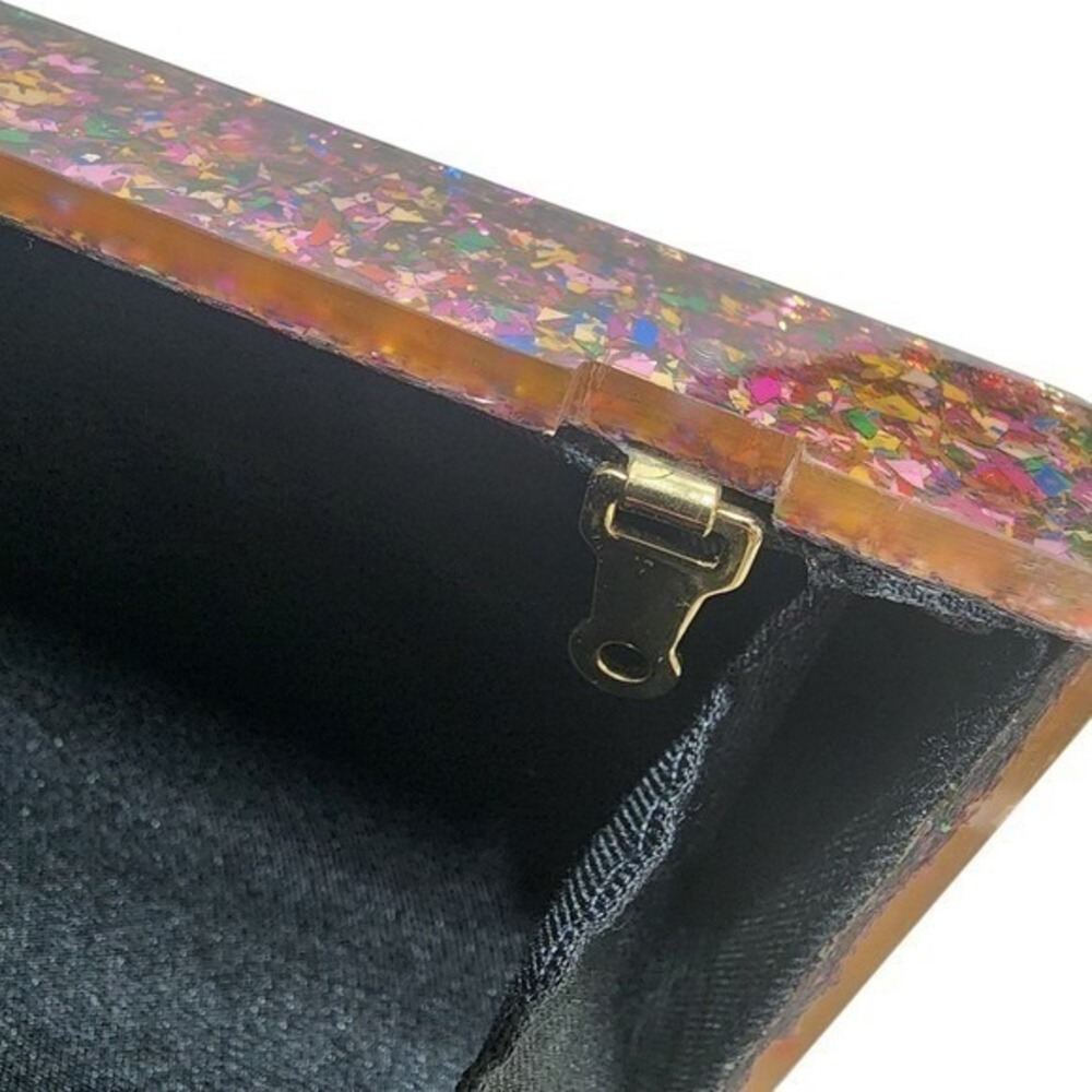 Evil Eye Clutch Womens Small Pink Glitter Statement Party Bag Boho Party Gala - Picture 9 of 10